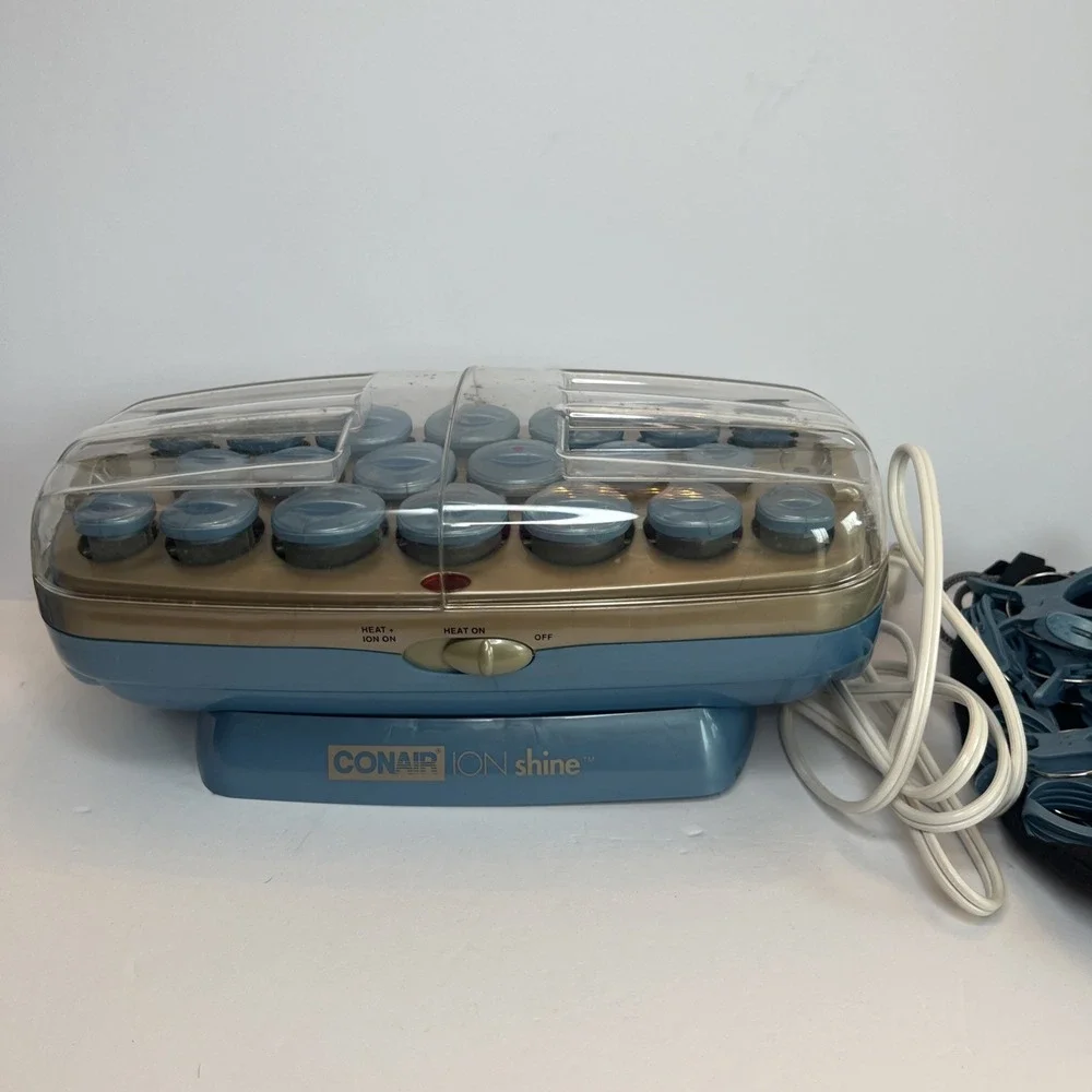 Vintage 2003 Conair Ion Shine CHV26IR Hot Rollers Hair Setter 20 Rollers Clips